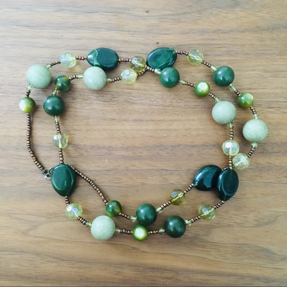 Jewelry - Green Necklace Fun Beads